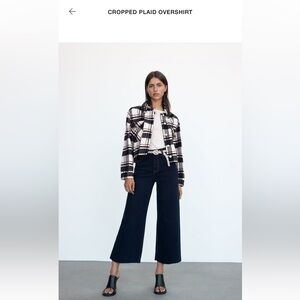 Zara Cropped plaid over shirt